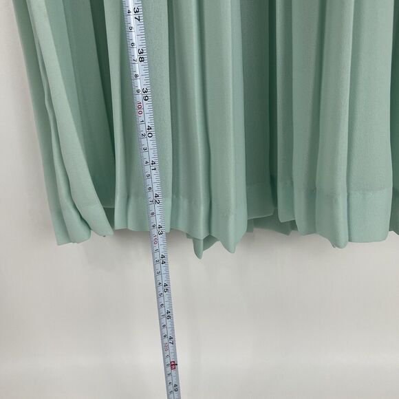 VTG 80s Dress Accordion Crochet Lace Mint Green Long Sleeve Sz 8 IN THE MOOD - Picture 13 of 16